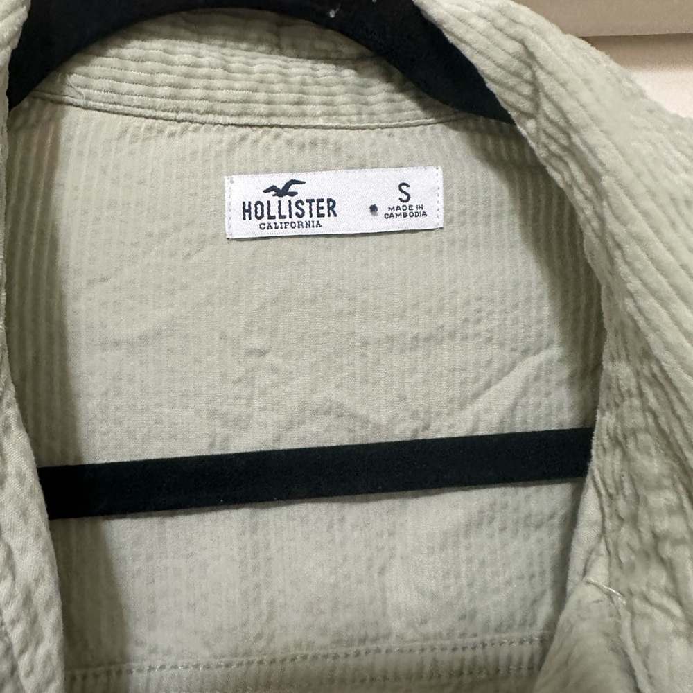 HOLLISTER CORDUROY LIGHT GREEN JACKET - Picture 2 of 5